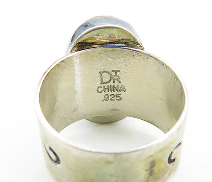 DTR JAY KING 925 Sterling Silver  Vintage Druzy Cocktail Ring Sz 7.5  RG5532