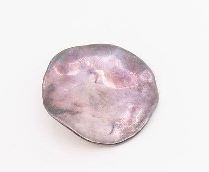 925 Sterling Silver Vintage Pendant BAT AMI Modernist Abstract Locket  PT25854