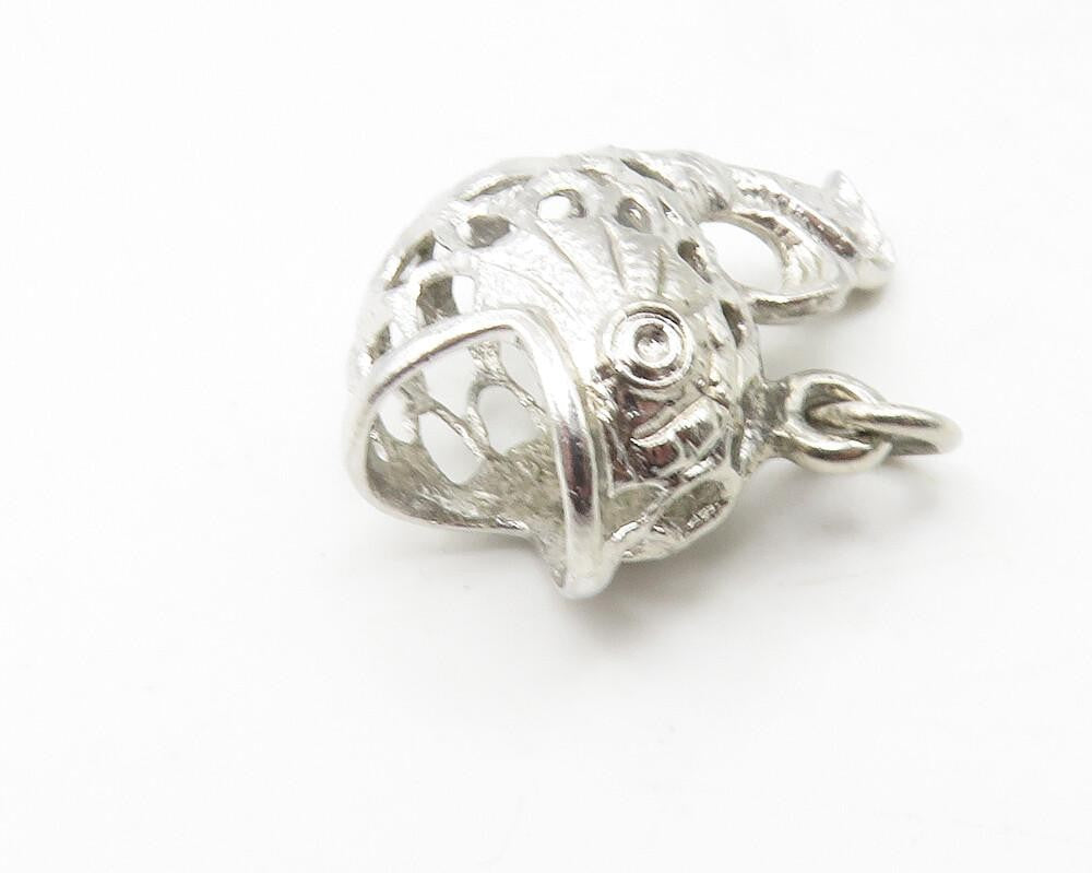 925 Sterling Silver  Shiny Fish Motif Open Mouth Petite Drop Pendant  PT9442