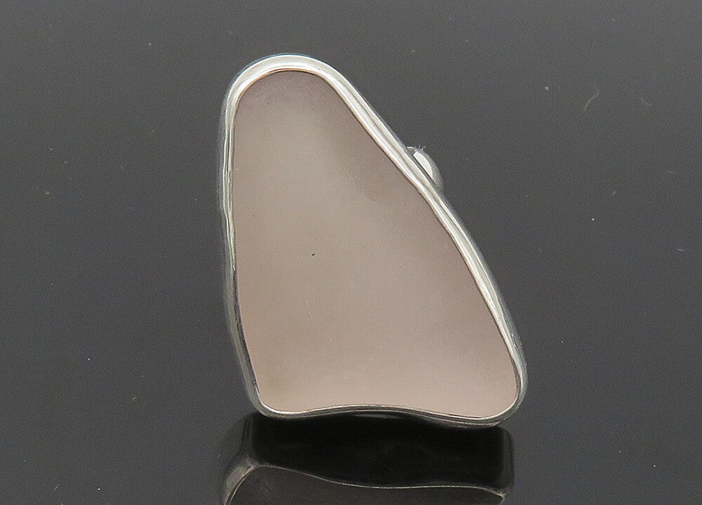 SACCO 925 Sterling Silver  Vintage Recycled Glass Cocktail Ring Sz 7.5 RG20275