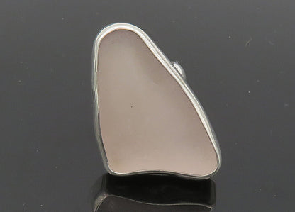 SACCO 925 Sterling Silver  Vintage Recycled Glass Cocktail Ring Sz 7.5 RG20275