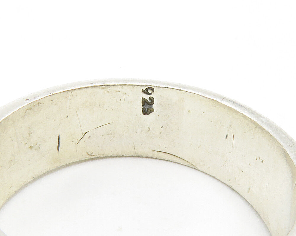 925 Sterling Silver  Vintage Large Swirl Band Spinner Ring Sz 12  RG13874