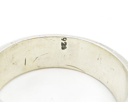 925 Sterling Silver  Vintage Large Swirl Band Spinner Ring Sz 12  RG13874