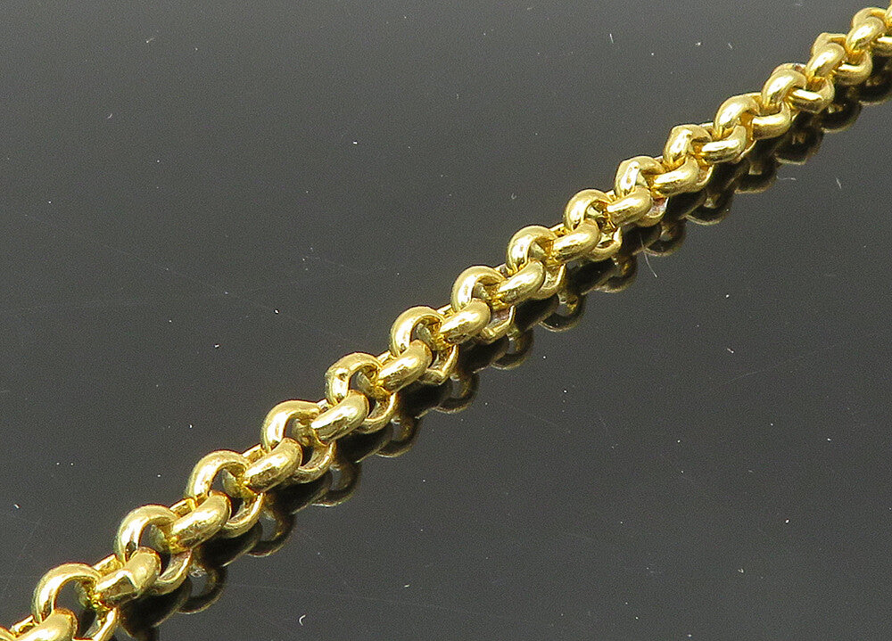925 Sterling Silver  Vintage Druzy Stone Gold Plated Chain Necklace  NE3426