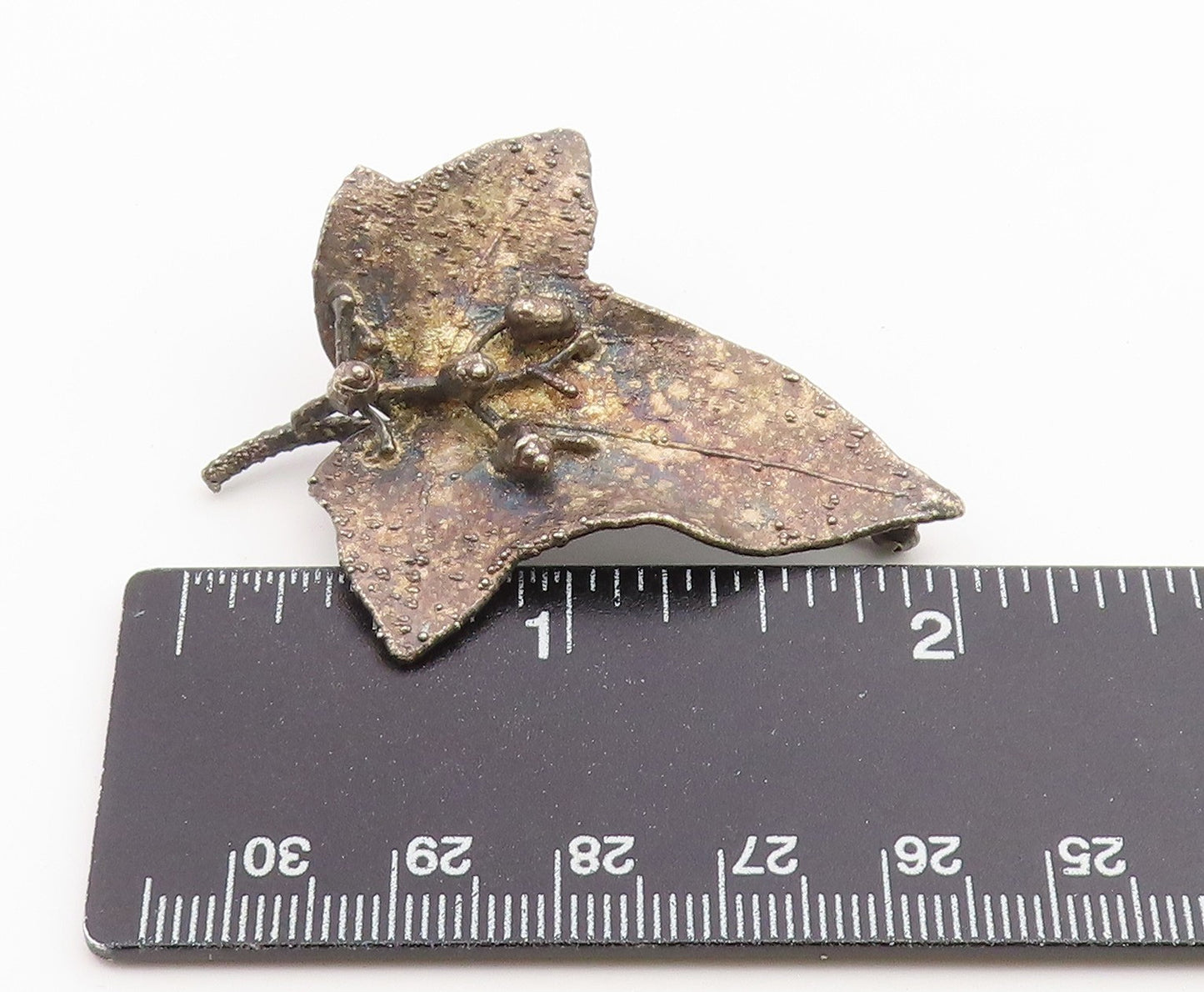 925 Sterling Silver Vintage Brooch Pin FLORA DANICA EGGERT DENMARK Leaf  BP12666
