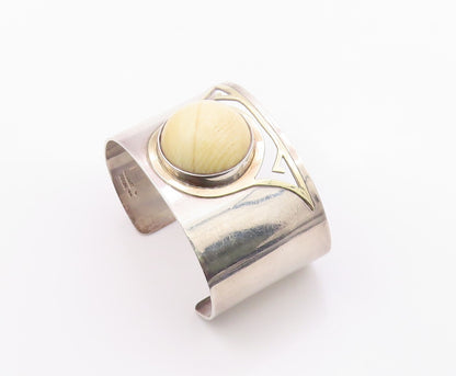 14k Gold & 925 Sterling Silver Vintage Bracelet M&J SAVITT Gemstone  BT12104