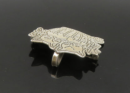 MEXICO 925 Sterling Silver  Vintage Kittens In A Basket Brooch Pin  BP8906