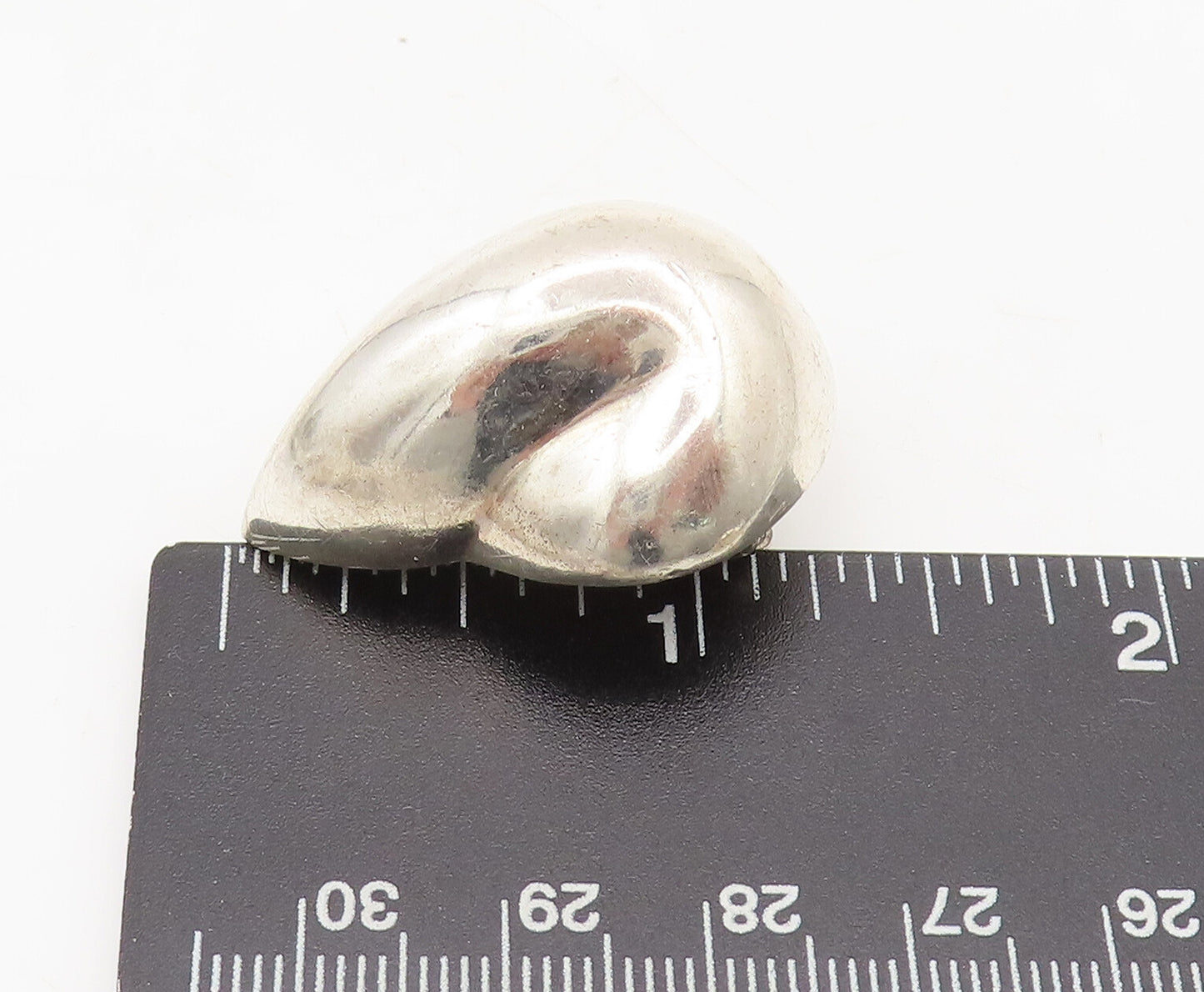 PARTICIA VON MUSULIN 925 Silver  Vintage Modernist Clip Back Earrings  EG12682