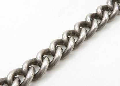 925 Sterling Silver  Vintage Antique Floral Open Spiral Chain Bracelet  BT8521