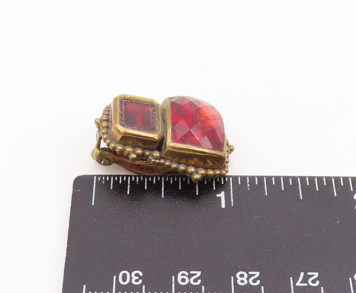 925 Sterling Silver Vintage Earrings STEPHEN DWECK Gemstone Clip On  EG14285