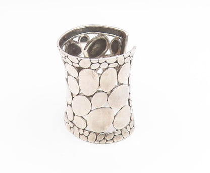 925 Sterling Silver Vintage Bracelet JOHN HARDY Pebble Rare Heavy Cuff  BT11904