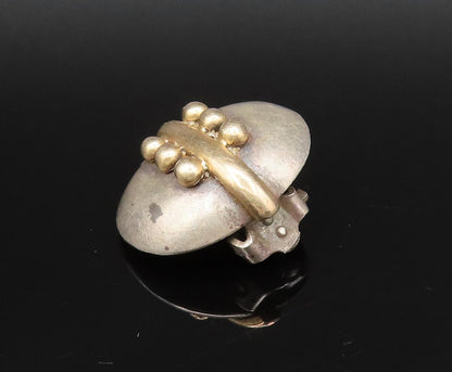 DESIGNER 14K GOLD & 925 Silver  Vintage Two Tone Singles Lot Earrings  EG12087