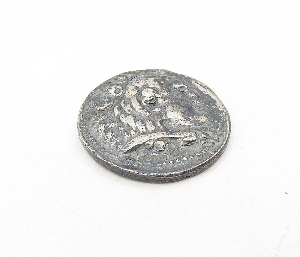 925 Sterling Silver  Vintage Antique Oxidized Pattern Medallion  TR1495