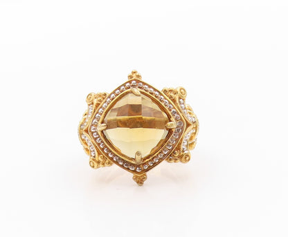 925 Sterling Silver Vintage Ring MICHAEL VALITUTTI Real Citrine  Sz 6 RG32415