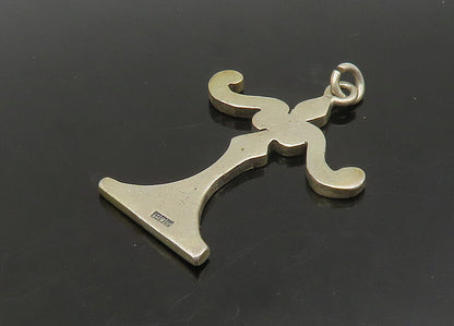 MIDDLE EAST 925 Sterling Silver  Vintage Woman Figure Motif Pendant  PT18854