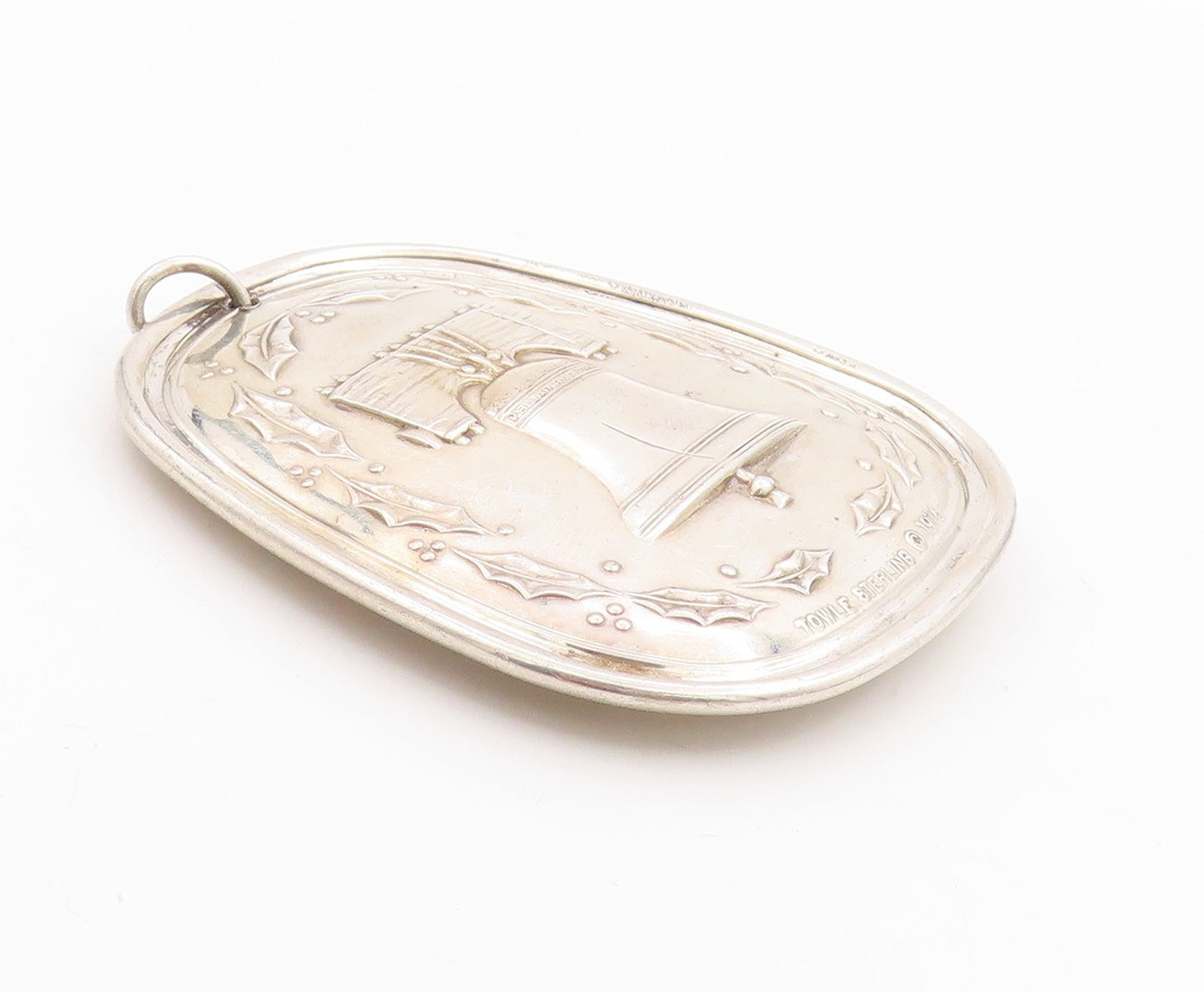 925 Sterling Silver Vintage Pendant TOWLE 1976 Antique Floral Bell  PT24646
