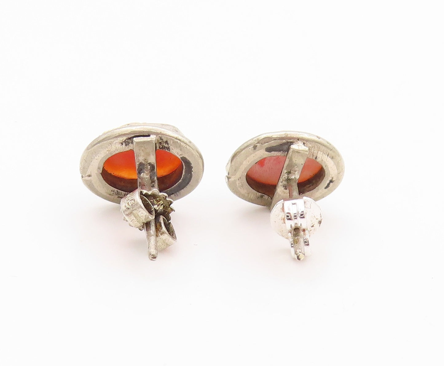 925 Sterling Silver Vintage Earrings Minimalist Mini Cameo Studs  EG13555