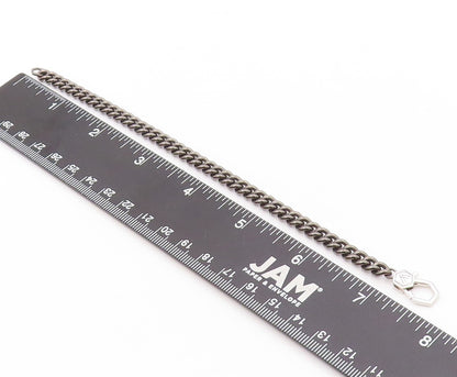 925 Sterling Silver Vintage Bracelet VERA WANG Dark Tone Curb Link Band  BT11058
