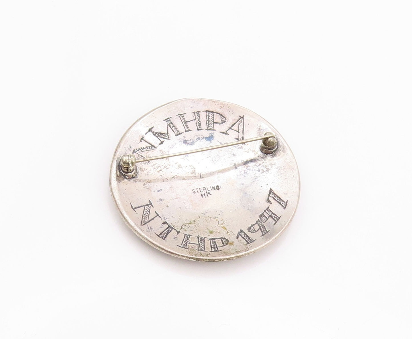 925 Sterling Silver Vintage Brooch Sun Or Morning Star Design Textured   BP11596