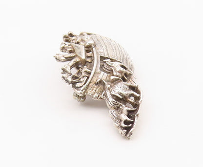 925 Sterling Silver Vintage Brooch Classic Noah's Ark Animal Figure Pin  BP12553