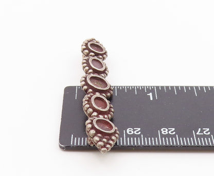 MMA  925 Silver  Vintage Dark Tone Bubble Detail Horizontal Brooch Pin  BP5472