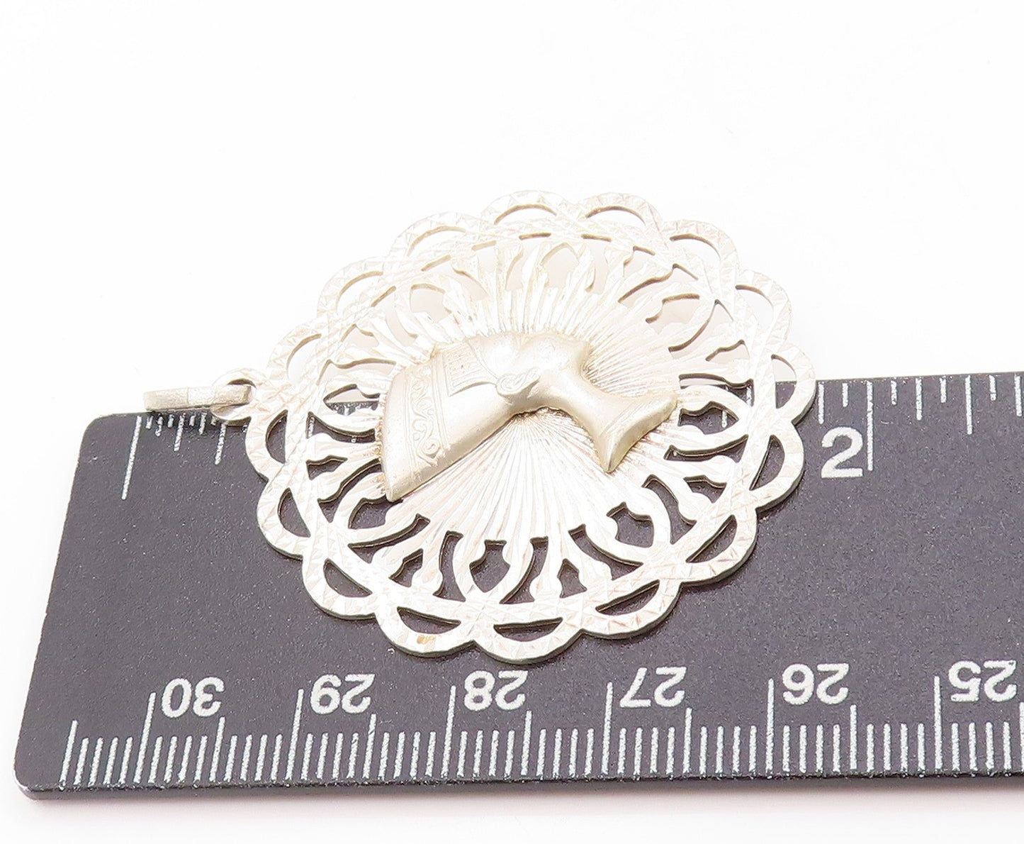 925 Sterling Silver Vintage Pendant Egyptian Queen Nefertiti Cut Out  PT25096