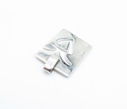 925 Sterling Silver  Shiny Petite Cut Out Aries Symbol Zodiac Pendant  PT5354