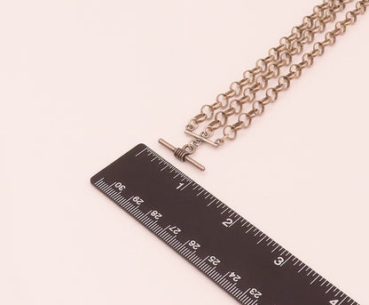 SILPADA 925 Sterling Silver  Vintage O Chain Link Heart Toggle Bracelet BT9834