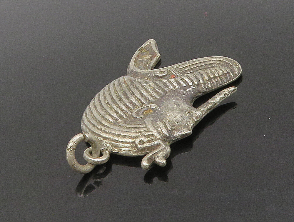 925 Sterling Silver  Vintage Dark Tone Egyptian Pharaoh Pendant  PT19642