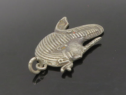925 Sterling Silver  Vintage Dark Tone Egyptian Pharaoh Pendant  PT19642