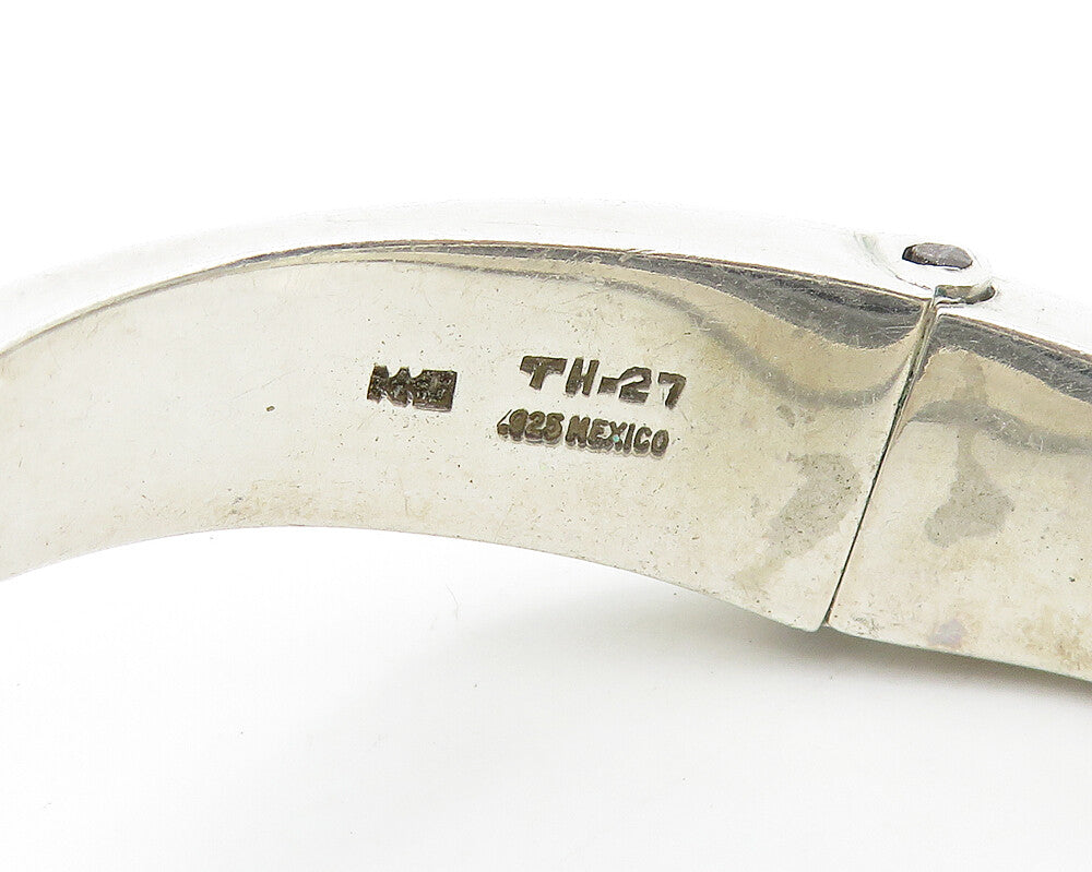 MEXICO 925 Sterling Silver  Vintage Shiny Smooth Bangle Bracelet  BT6779