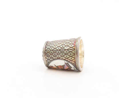 925 Sterling Silver Vintage Thumb Cover Thimble GERMANY  Little Child TR3825