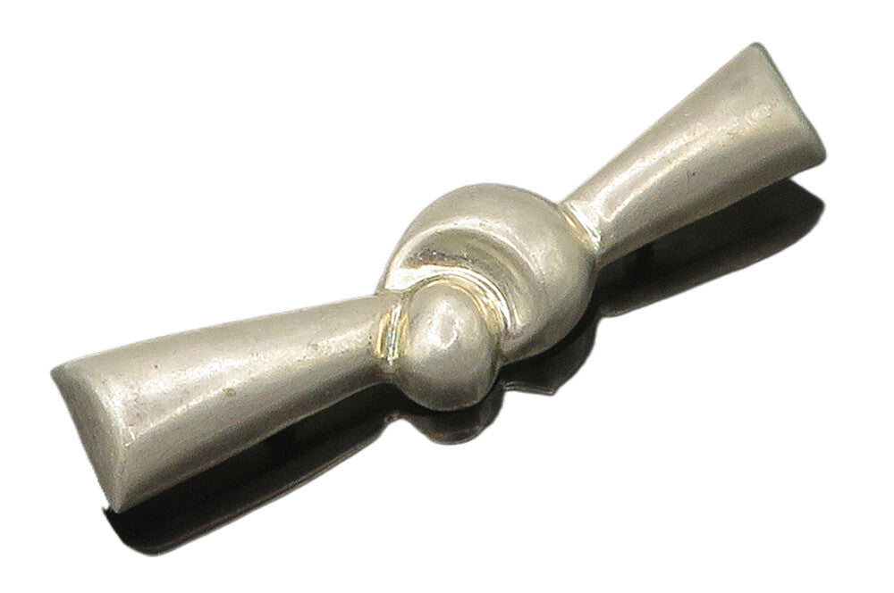 925 Sterling Silver  Vintage Knotted Ribbon Bow Smooth Brooch Pin  BP5957