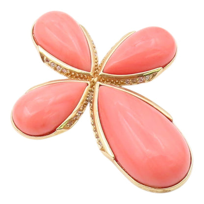 925 Sterling Silver Rhodochrosite & Topaz Religious Cross Pendant PT14354