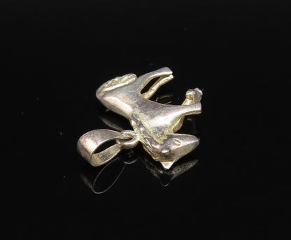 925 Sterling Silver Vintage Minimalist Donkey Burro Charm Pendant PT21630