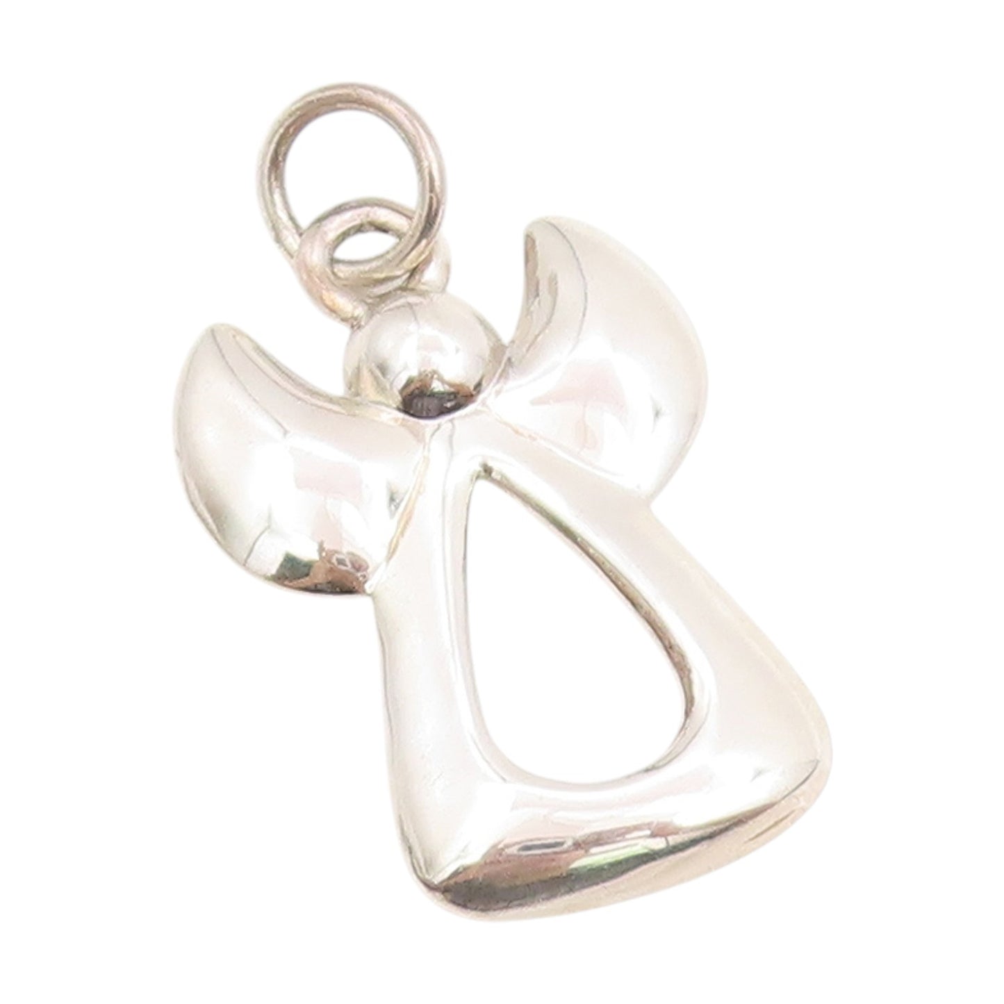 925 Sterling Silver Vintage Pendant Modernist Guardian Little Angel  PT25246