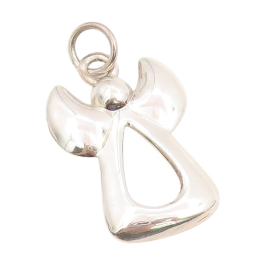 925 Sterling Silver Vintage Pendant Modernist Guardian Little Angel  PT25246
