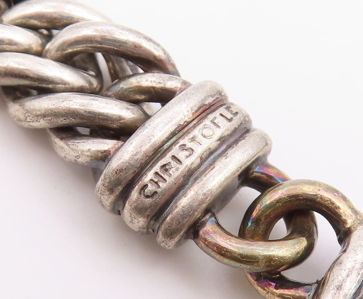 925 Sterling Silver Vintage Necklace CHRISTOFLE Classic Curb Chain HEAVY  NE4885