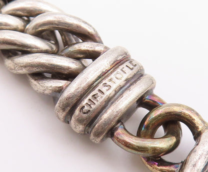 925 Sterling Silver Vintage Necklace CHRISTOFLE Classic Curb Chain HEAVY  NE4885