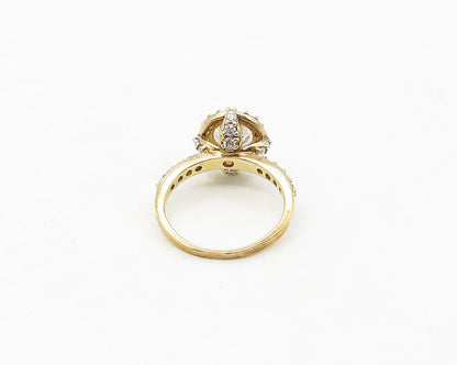 SETA 925 Silver   Cubic Zirconia Solitaire With Accents Ring Sz 8  RG17403