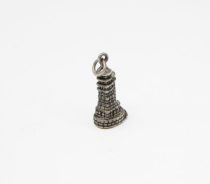925 Sterling Silver  Vintage High Towers Charm Pendant  PT2203