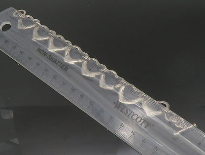 925 Sterling Silver  Vintage Oxidized Open Love Heart Chain Bracelet  BT1303