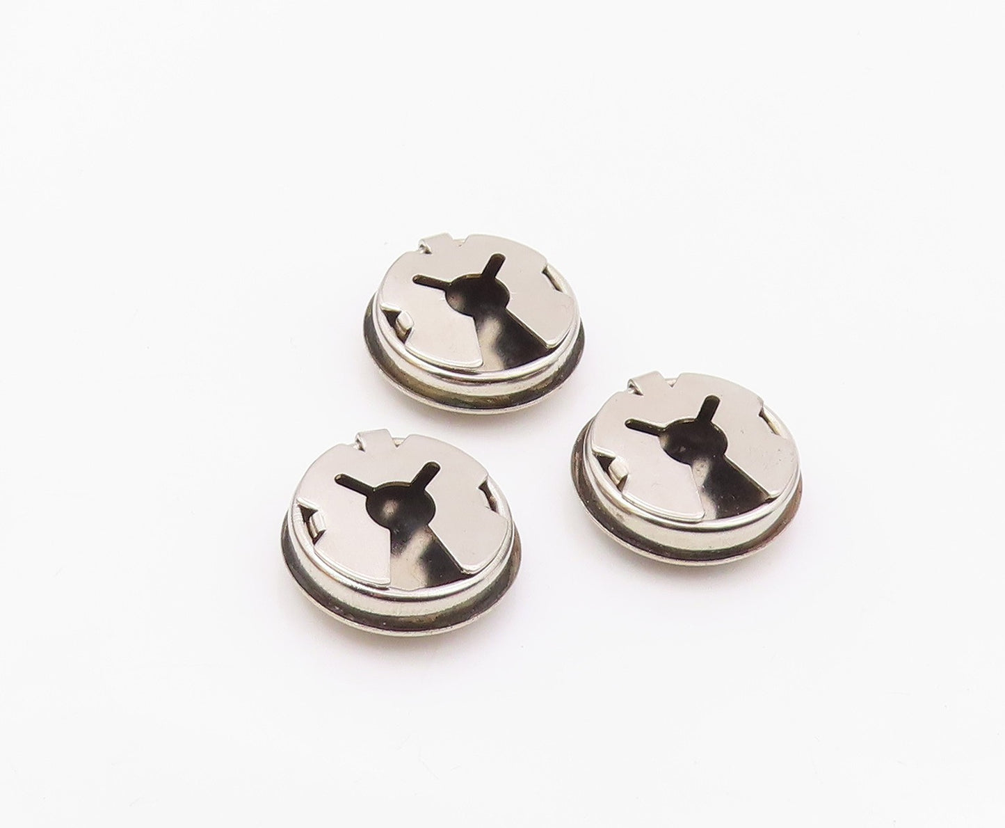 925 Sterling Silver  Vintage Girl With Dolls 3 Pcs Button Covers  TR2900
