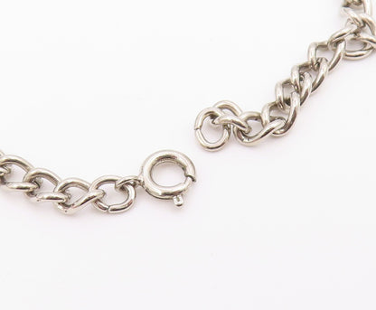 925 Sterling Silver  Shiny Petite Nette Etched Bar Chain Bracelet  BT4528