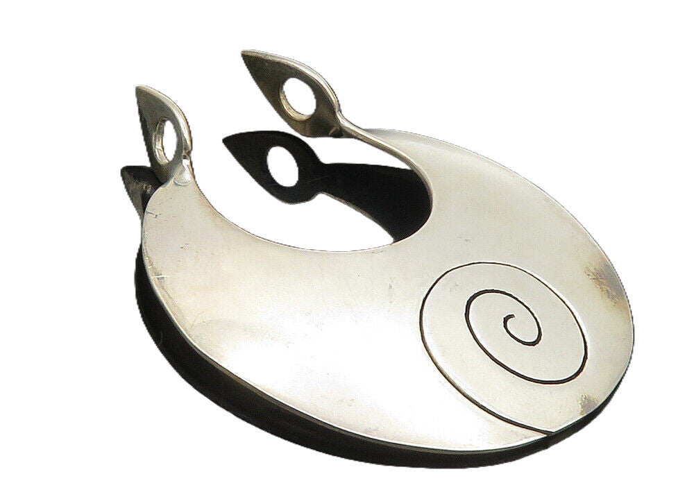 DDD MEXICO 925 Sterling Silver  Vintage Spiral Cutout Detail Pendant  PT7763