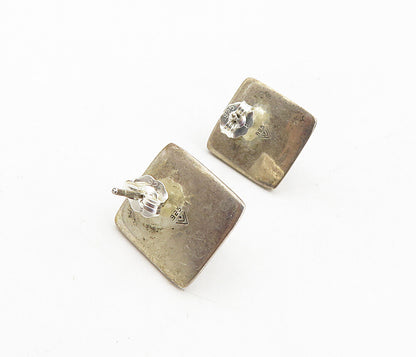 SILPADA 925 Silver  Vintage Cabochon Cut Sodalite Square Drop Earrings  EG4595