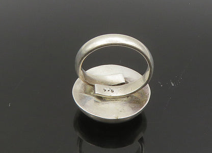925 Sterling Silver  Vintage Inlaid Turquoise Cocktail Ring Sz 7.5  RG22822