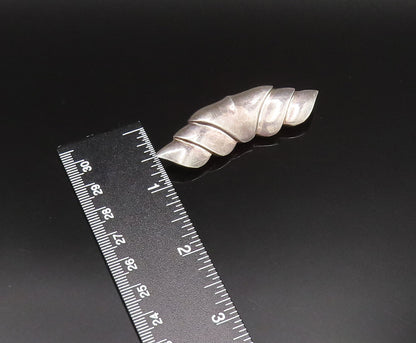 CHARLES KRYPELL 925 Silver  Vintage Scalloped Abstract Brooch Pin  BP9653