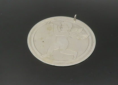 S. KIRKLAND & SON 925 Silver  Vintage Baby Angel With Horn Pendant  PT18932