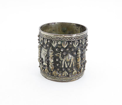 925 Sterling Silver  Vintage Antique Ornate Egyptian Pattern Cup  TR1173
